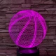 Kosárlabda 3 7 színű  3D led lámpa