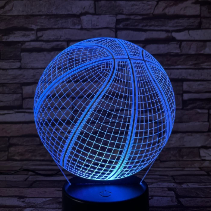 Kosárlabda 3 7 színű  3D led lámpa