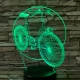 Kerékpár cruiser 7 színű 3D led lámpa