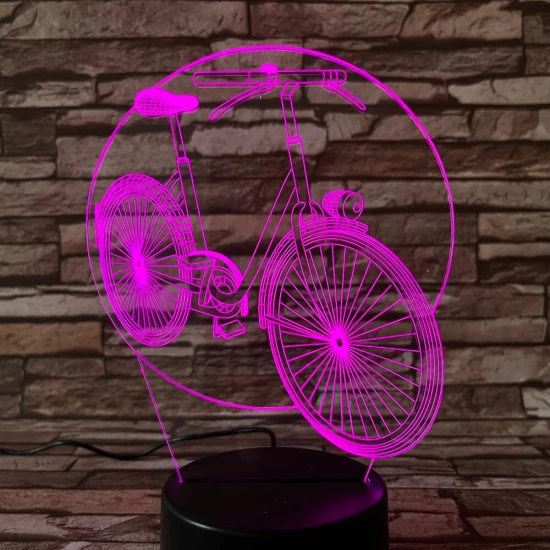 Kerékpár cruiser 7 színű 3D led lámpa