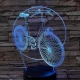 Kerékpár cruiser 7 színű 3D led lámpa