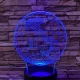 Olaszország  7 színű 3D led lámpa