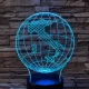 Olaszország  7 színű 3D led lámpa