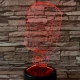 Mikrofon Retro 7 színű 3D led lámpa