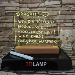 Írható, Üzenő, Rajzolható 16*20 cm LED tábla