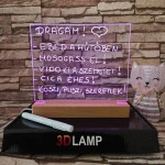 Írható, Üzenő, Rajzolható 16*20 cm LED tábla