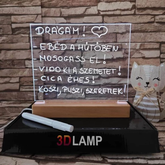 Írható, Üzenő, Rajzolható 16*20 cm LED tábla