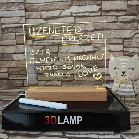 Írható, Üzenő, Rajzolható 16*20 cm LED tábla