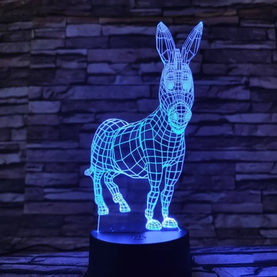Csacsi 7 színű 3D led lámpa