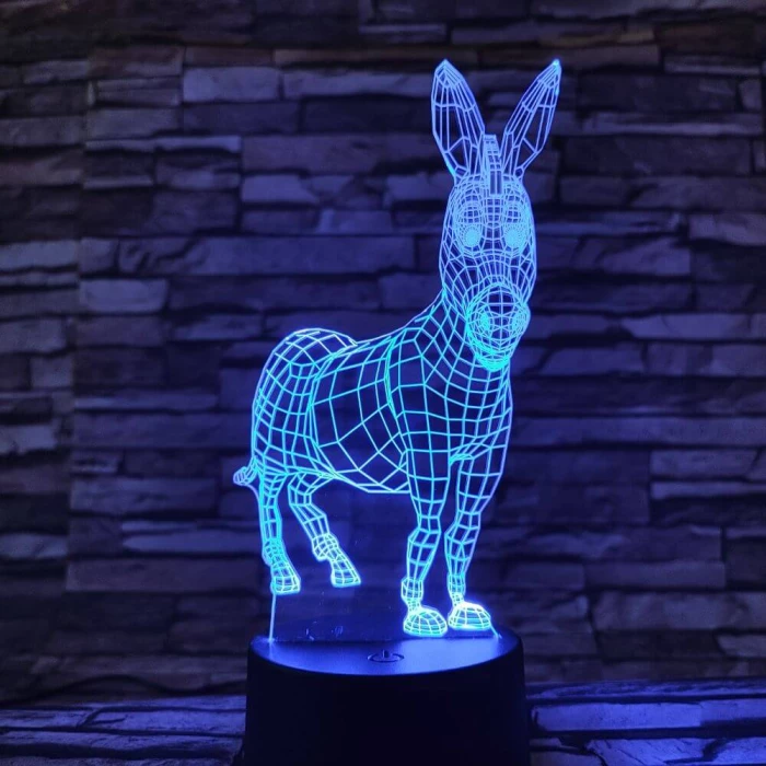 Csacsi 7 színű 3D led lámpa