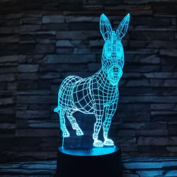 Csacsi 7 színű 3D led lámpa
