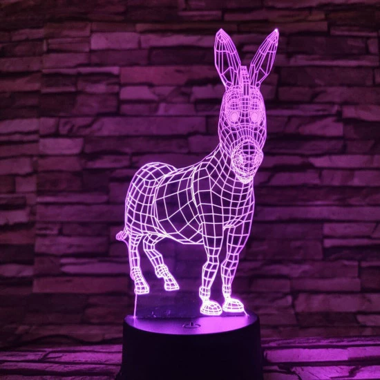 Csacsi 7 színű 3D led lámpa