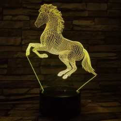 Ágaskodó Ló 3D led lámpa