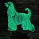 Afgán Agár 7 színű 3D led lámpa