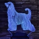Afgán Agár 7 színű 3D led lámpa