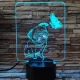 Mopsz és pillangó 7 színű 3D led lámpa