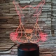 Bullterrier kutya 7 színű 3D led lámpa