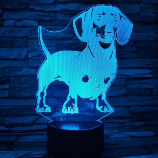 Tacskó 7 színű 3D led lámpa