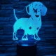 Tacskó 7 színű 3D led lámpa