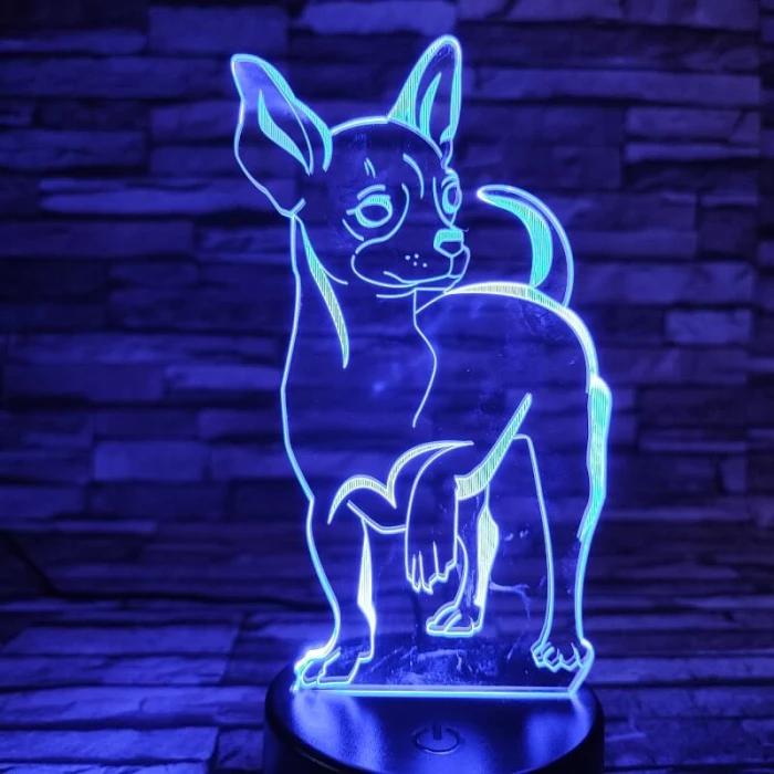 Csivava 7 színű 3D led lámpa