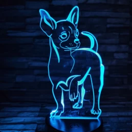 Csivava 7 színű 3D led lámpa