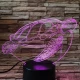 Teknős úszkál 7 színű 3D led lámpa
