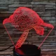 Teknős úszik a tengerben 7 színű 3D led lámpa