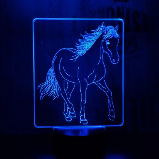 Vágtázó Ló 3D led lámpa