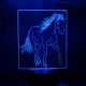 Vágtázó Ló 3D led lámpa