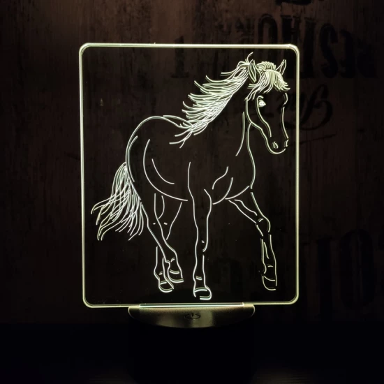 Vágtázó Ló 3D led lámpa