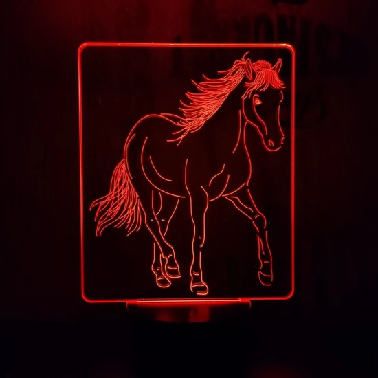 Vágtázó Ló 3D led lámpa