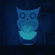 Bagoly 2 7 színű 3D led lámpa