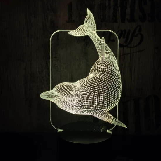 Delfin 3D led lámpa