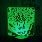 Tigris fej 7 színű 3D led lámpa
