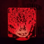 Tigris fej 7 színű 3D led lámpa