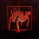 Hangya 7 színű 3D led lámpa