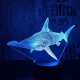 Pörölycápa  7 színű 3D led lámpa