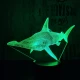 Pörölycápa  7 színű 3D led lámpa