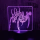 Hangya 7 színű 3D led lámpa