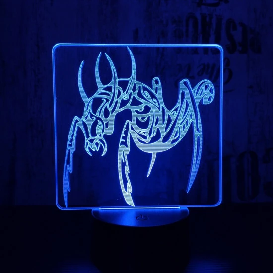 Hangya 7 színű 3D led lámpa