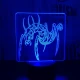 Hangya 7 színű 3D led lámpa