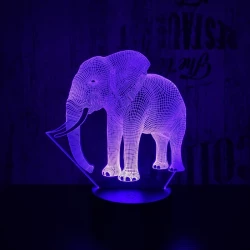 Elefánt 4 3D led lámpa