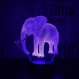 Elefánt 4 3D led lámpa