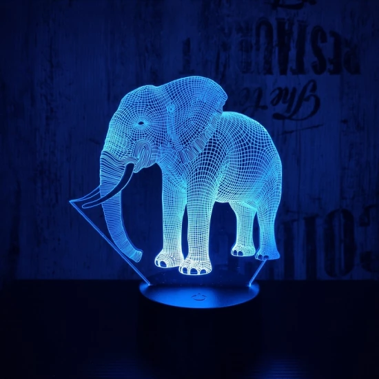 Elefánt 4 3D led lámpa