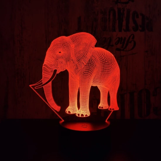 Elefánt 4 3D led lámpa