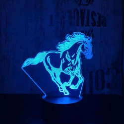 Vágtázó Ló 2 3D led lámpa