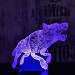 Vérfarkas 7 színű 3D led lámpa