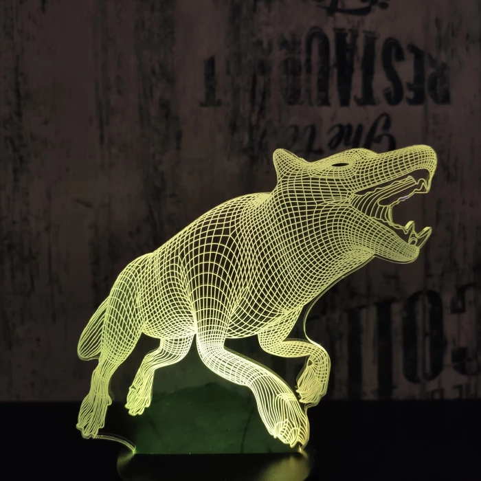 Vérfarkas 7 színű 3D led lámpa