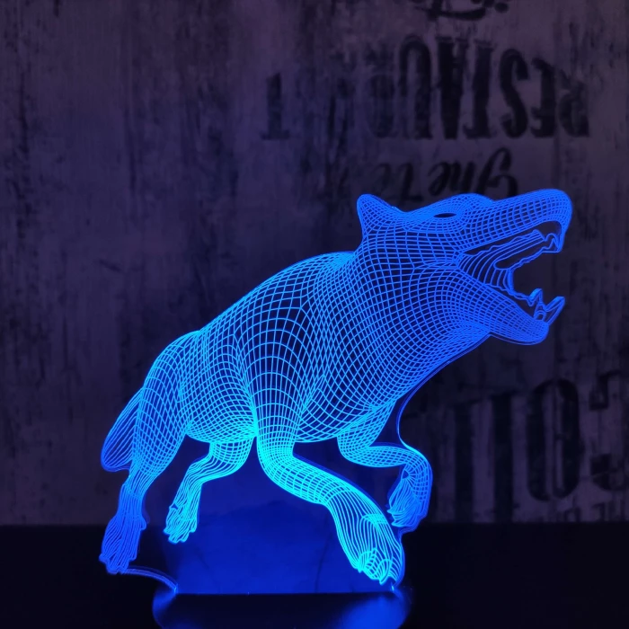 Vérfarkas 7 színű 3D led lámpa