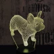 Francia bulldog 3D led lámpa
